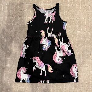 H&M Black Dress with Pink and Purple Unicorns